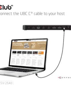 CLUB3D Club 3D 14-in-1 USB-C Quad Display Dockingstation – 4 Schermen & 100W Snelladen - Afbeelding 7