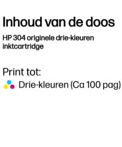 HP 304 originele drie-kleuren inktcartridge - Afbeelding 2