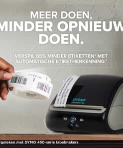 DYMO LabelWriter 5XL Labelprinter | Automatische labelherkenning labelmaker | Drukt extra brede verzendlabels af voor Amazon, DHL en meer | Perfect voor webwinkeliers | Tweepolige EU-stekker - Afbeelding 4