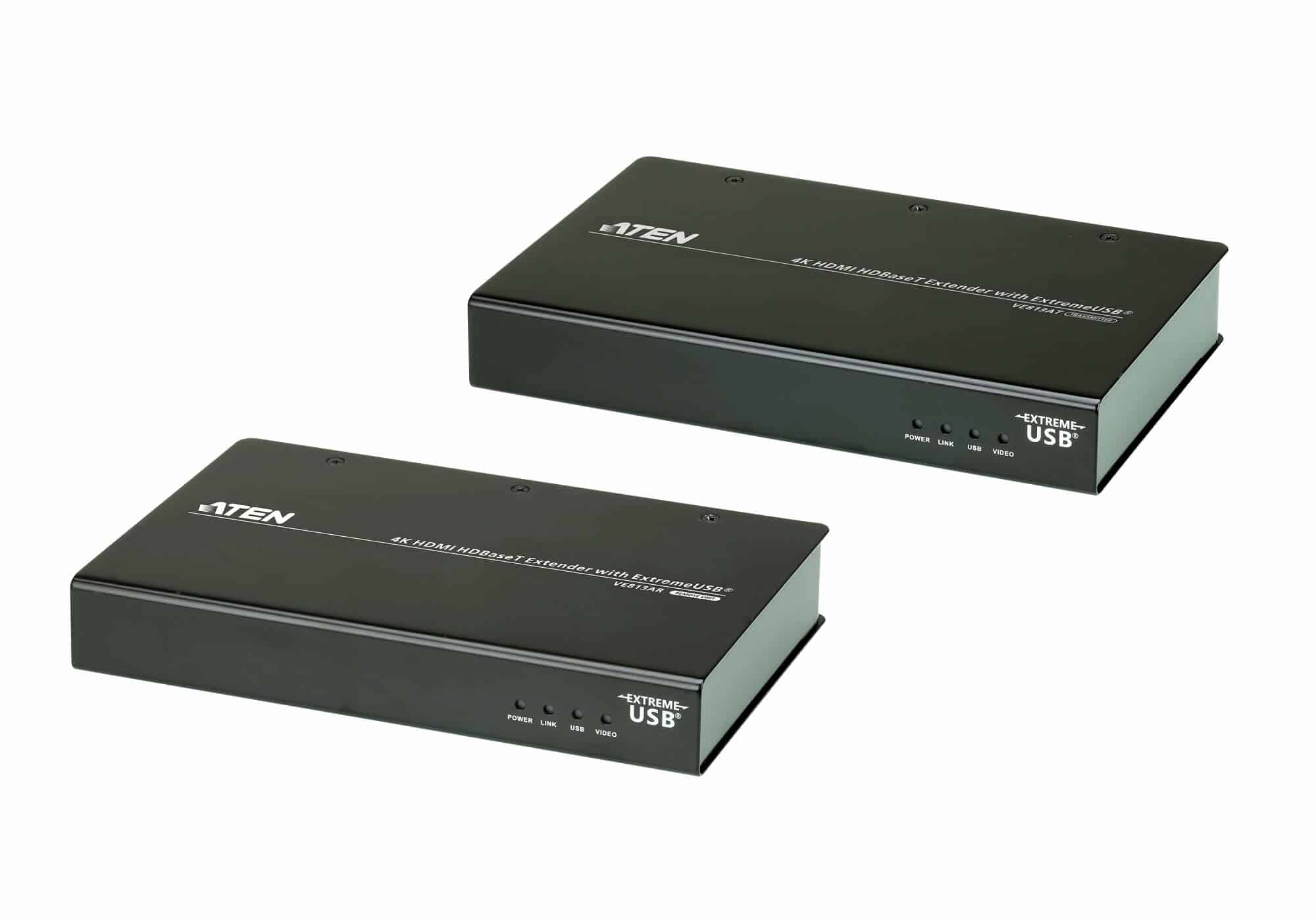 ATEN 4K HDMI HDBaseT-verlenger met ExtremeUSB (4K bij 100 m) (HDBaseT Class A)
