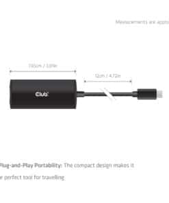CLUB3D USB-C naar RJ45 10G Ethernet-adapter M/V - Afbeelding 3