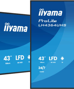 iiyama LH4364UHS-B1AG beeldkrant Digitale signage flatscreen 109,2 cm (43") LED Wifi 500 cd/m² 4K Ultra HD Zwart Type processor Android 24/7
