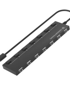 Conceptronic HUBBIES08B interface hub USB 2.0 480 Mbit/s Zwart