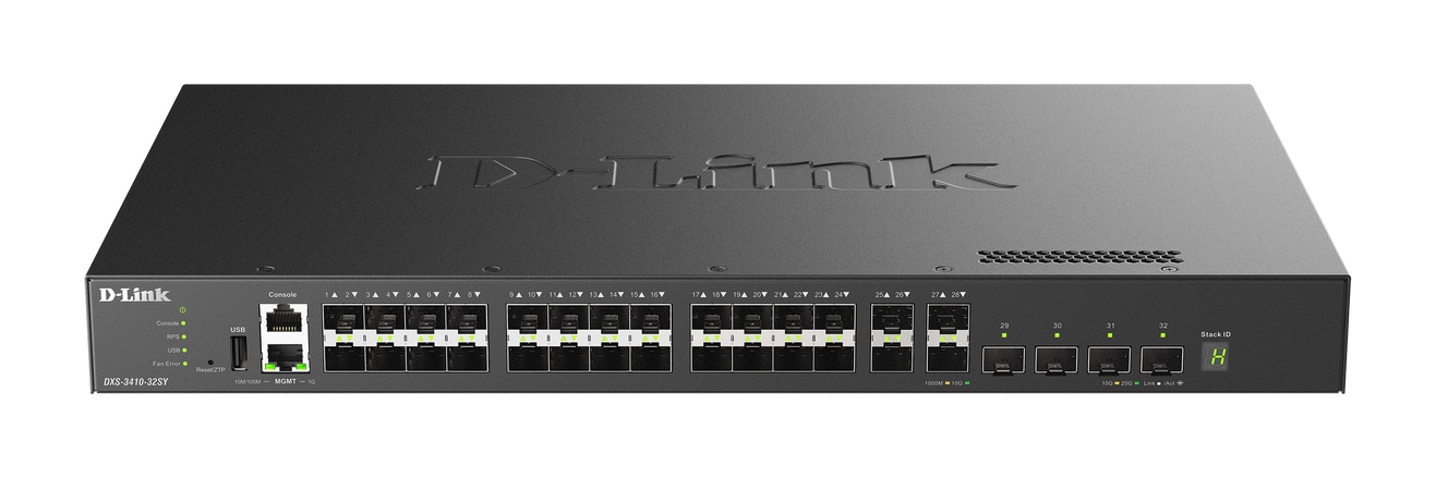 D-Link DXS-3410-32SY netwerk-switch Managed L3 Zwart