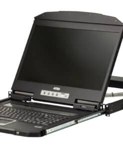 ATEN CL3100NX rack console 47 cm (18.5") 1366 x 768 Pixels Metaal, Kunststof Zwart 1U