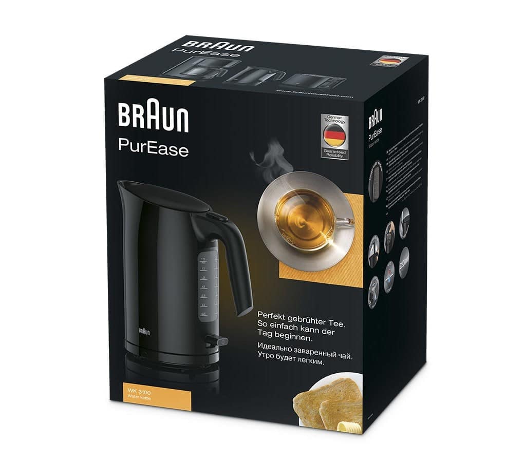 Braun PurEase WK 3100 BK waterkoker 1,7 l 2200 W Zwart - Afbeelding 2