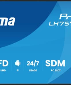 iiyama LH7575UHS-B2AG beeldkrant Digitale signage flatscreen 190,5 cm (75") LCD Wifi 500 cd/m² 4K Ultra HD Zwart Type processor Android 11 24/7 - Afbeelding 2