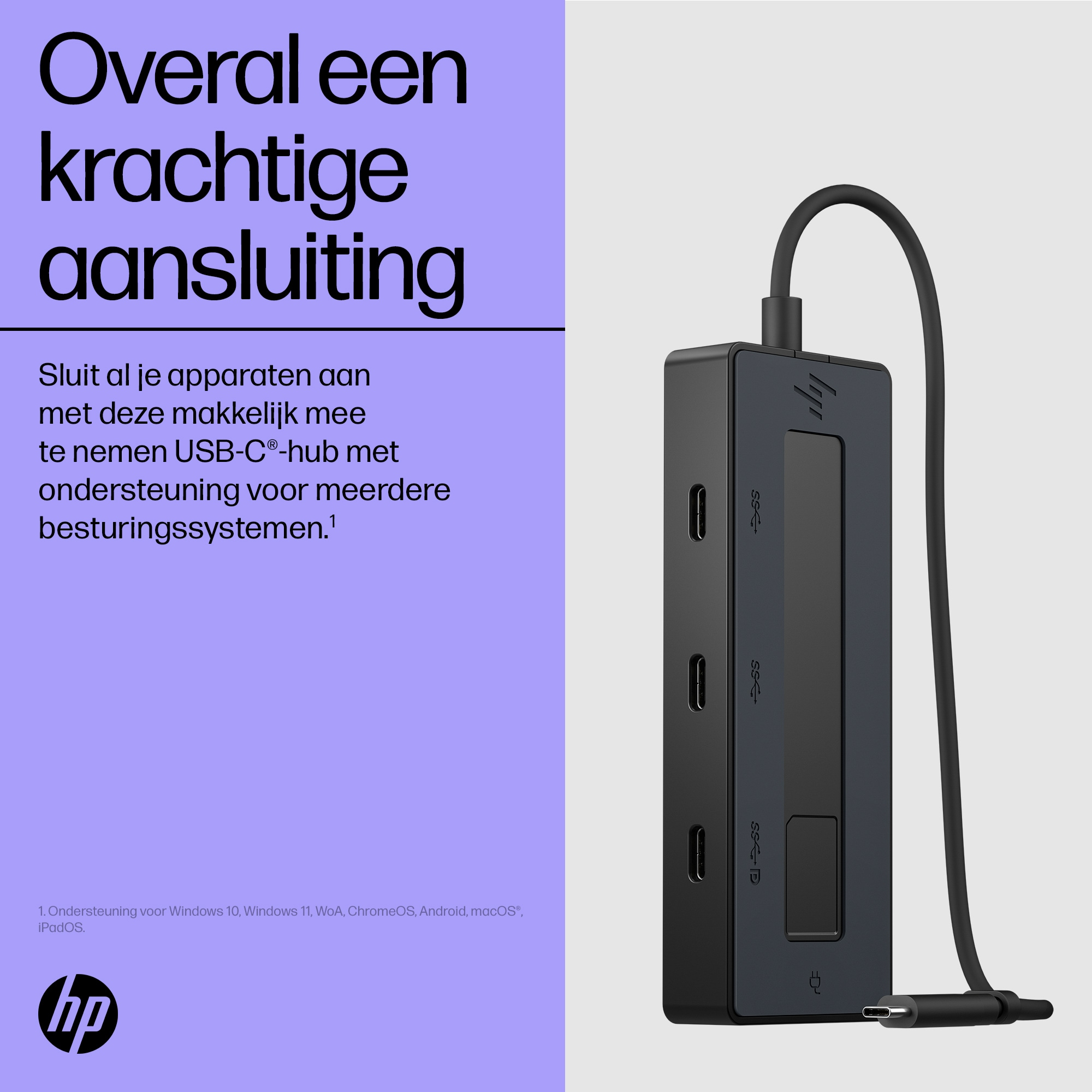 HP 4K USB-C Multiport Hub - Afbeelding 3