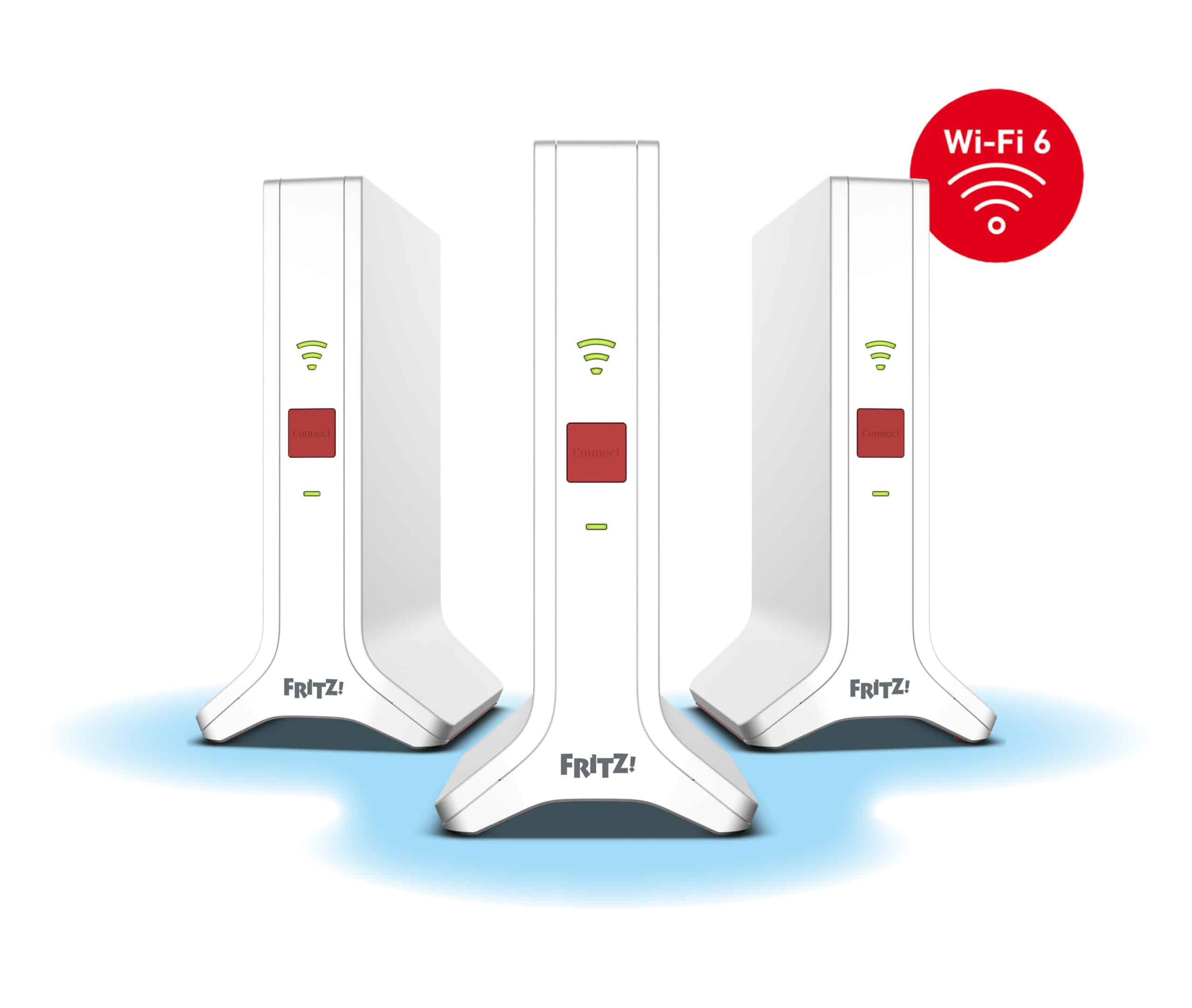 Mesh Set FRITZ! 4200 3-pack Edition Inter Dual-band (2.4 GHz / 5 GHz) Wi-Fi 6E (802.11ax) Rood, Wit 2x2/4x4 - Afbeelding 5