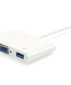 Equip USB-C naar VGA (HD15), USB-A, 60W USB PD adapter