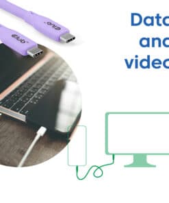 CLUB3D USB C oplaadkabel paars siliconen & tangle-free - Afbeelding 5