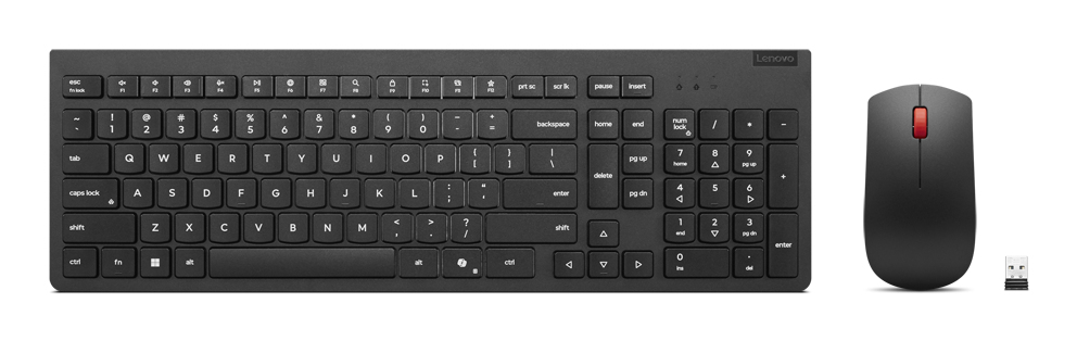 Lenovo 4X31R64457 toetsenbord Inclusief muis Kantoor RF Draadloos Belgisch, Engels Zwart