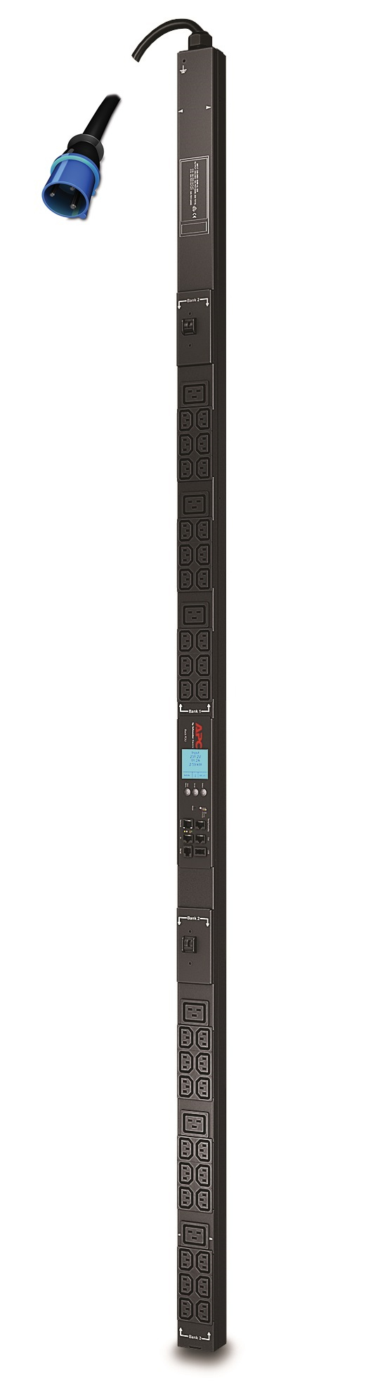 APC Rack PDU AP8853 - Metered, ZeroU, 32A, 230V, (36x) C13 & (6x) C19, IEC 309 32A stekker - Afbeelding 3