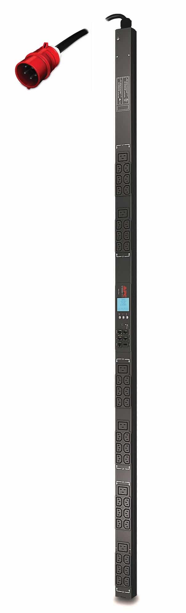 APC Rack PDU AP8881 - Metered, ZeroU, 16A, 400V, (36x) C13 & (6x) C19, IEC 309 16A 3Fase stekker - Afbeelding 3
