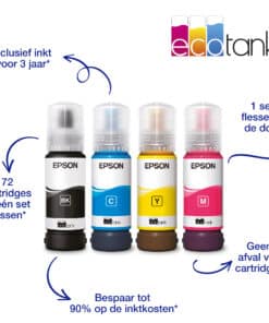 Epson EcoTank ET-1810 A4 Wi-Fi-printer met inkttank, inclusief tot 3 jaar inkt - Afbeelding 4