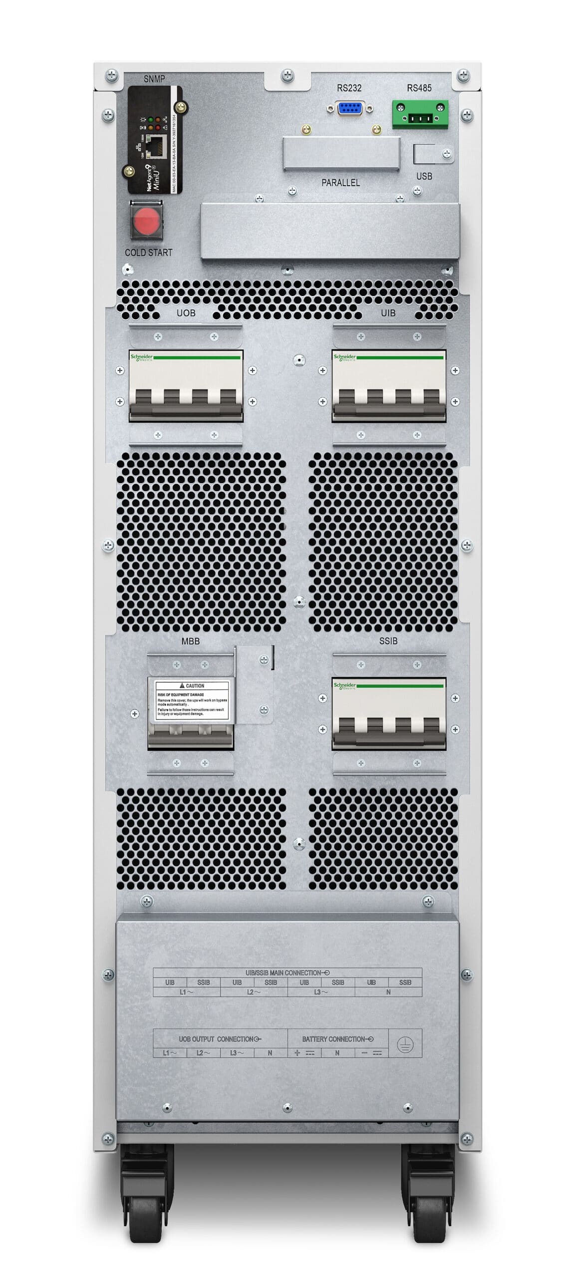 APC Easy UPS 3S E3SUPS40KH Noodstroomvoeding - 40kVA 3fase(400V) in&uit inc. 0 (externe) accu's Stekkerdoos - Afbeelding 3