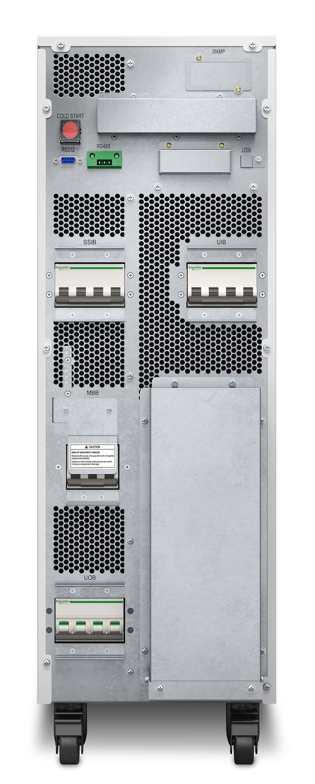 APC Easy UPS 3S E3SUPS30KH Noodstroomvoeding - 30kVA 3fase(400V) in&uit inc. 0 (externe) accu's Stekkerdoos