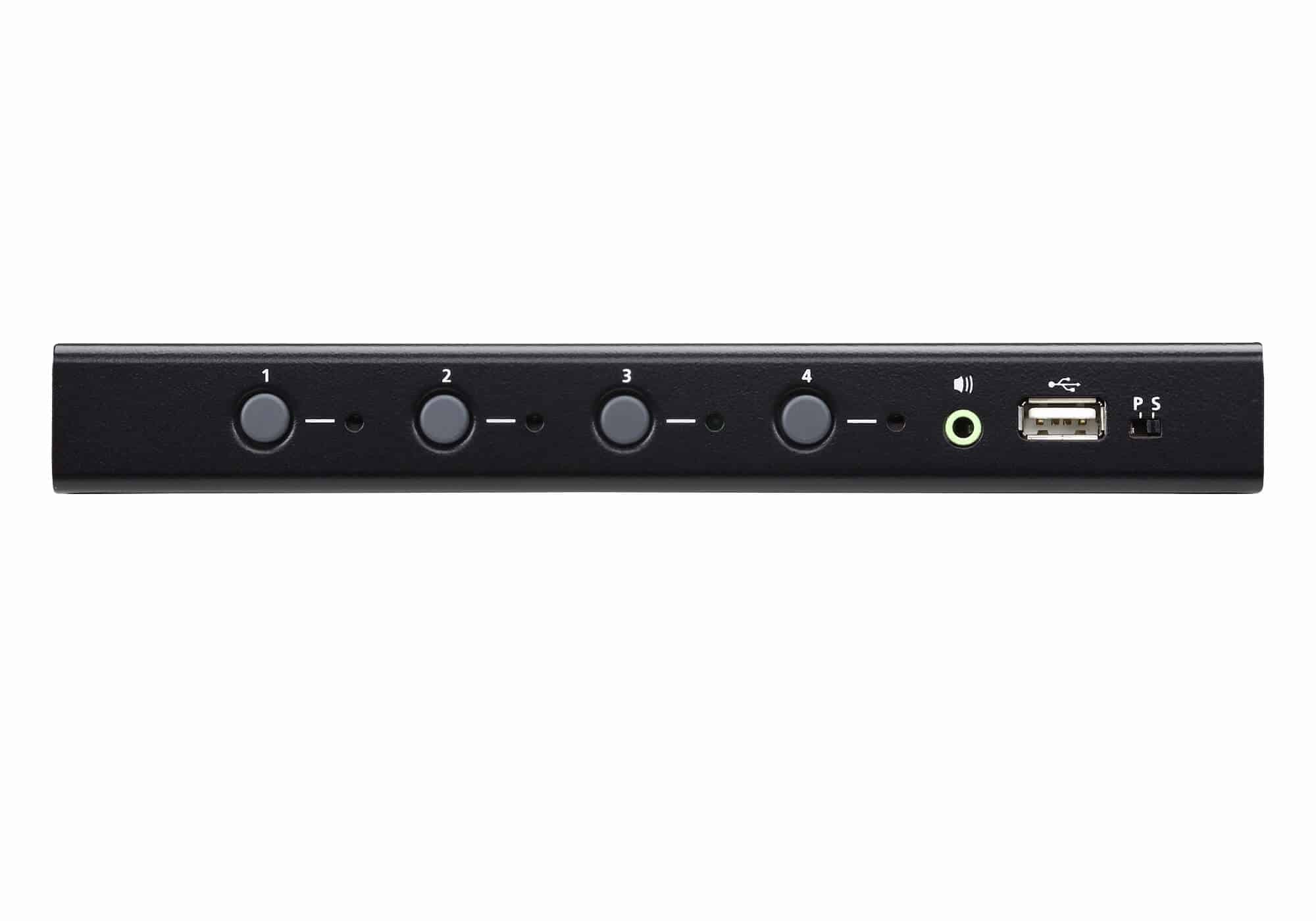ATEN 4-poorts USB boudnless KVM-schakelaar (kabels meegeleverd) - Afbeelding 2