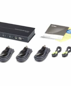 ATEN 4-poorts USB boudnless KVM-schakelaar (kabels meegeleverd) - Afbeelding 4