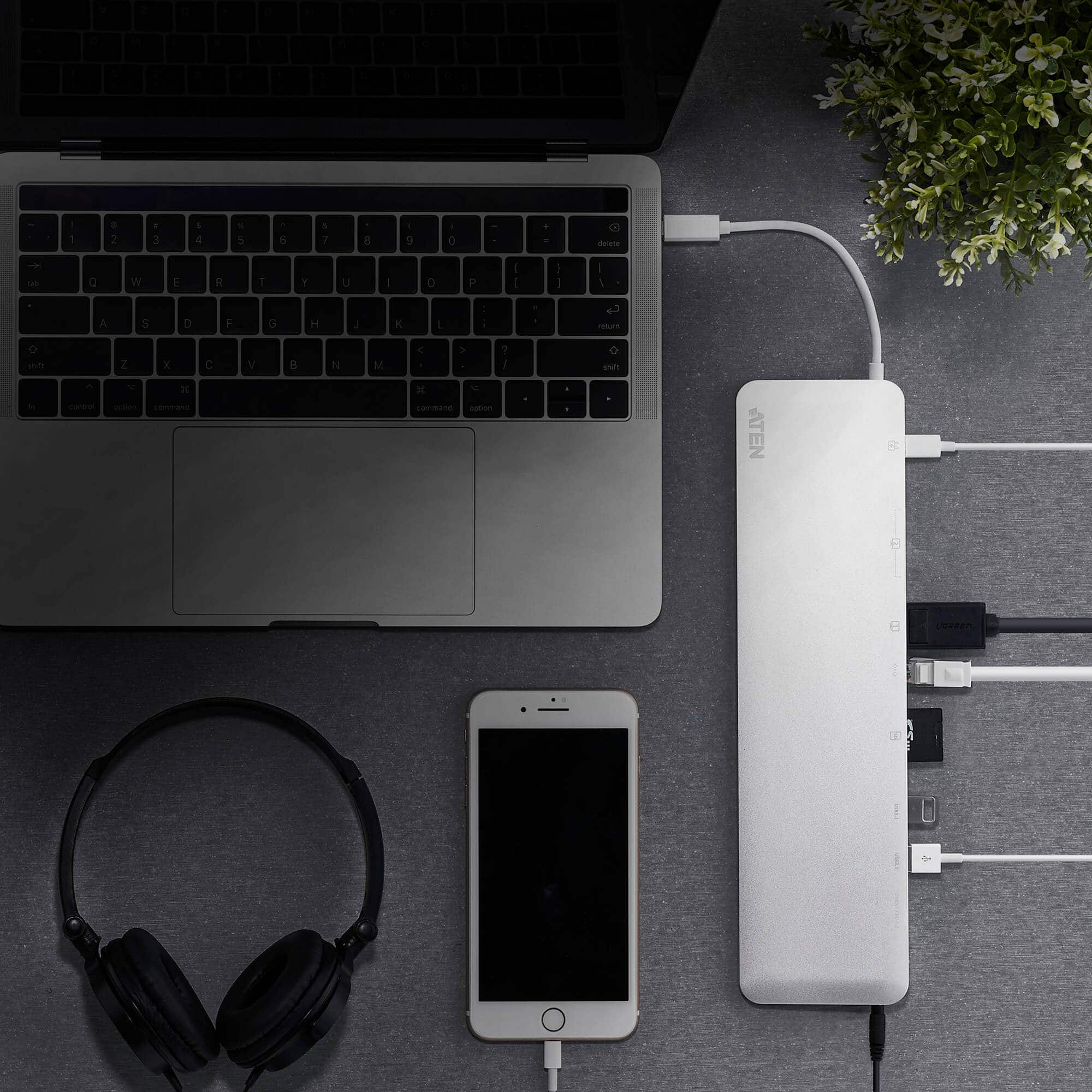 ATEN USB-C Multiport Dock met Power Pass-Through - Afbeelding 4
