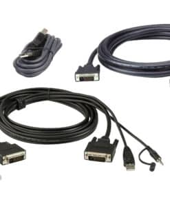 ATEN 1.8M USB DVI-D Dubbelvoudige Link Dubbel Beeldscherm Veilige KVM Kabelpakket