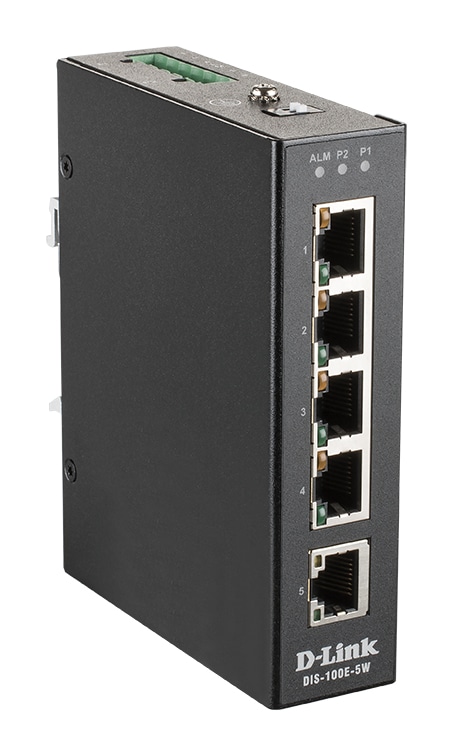 D-Link DIS-100E-5W netwerk-switch Unmanaged L2 Fast Ethernet (10/100) Zwart