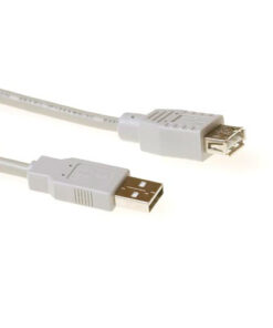 ACT USB 2.0 A male - USB A female ivoor 0,50 m