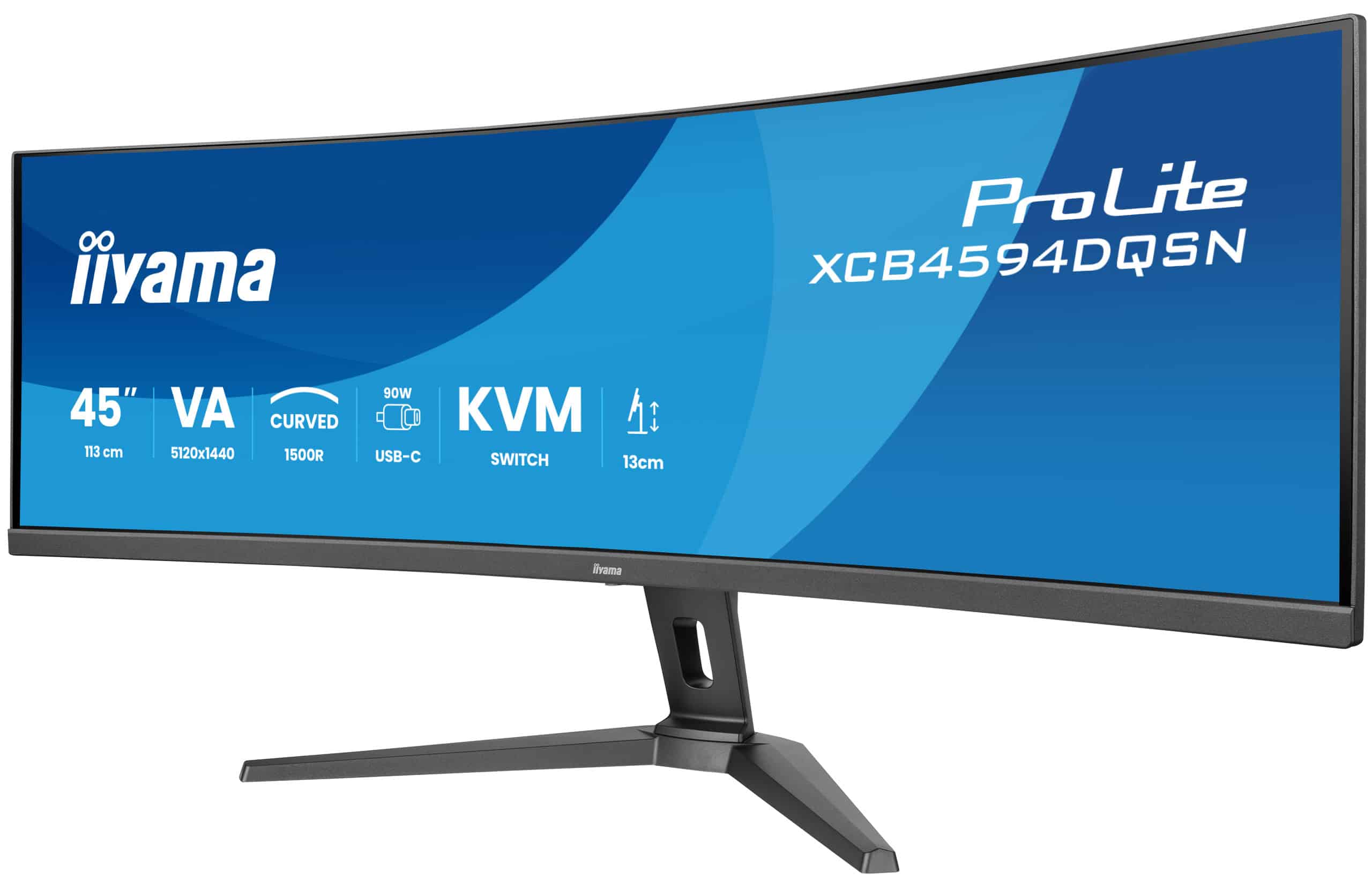 iiyama G-MASTER 45"LCD Curved Bus. UWQHD computer monitor 113 cm (44.5") 5120 x 1440 Pixels Dual QHD LED Zwart - Afbeelding 3