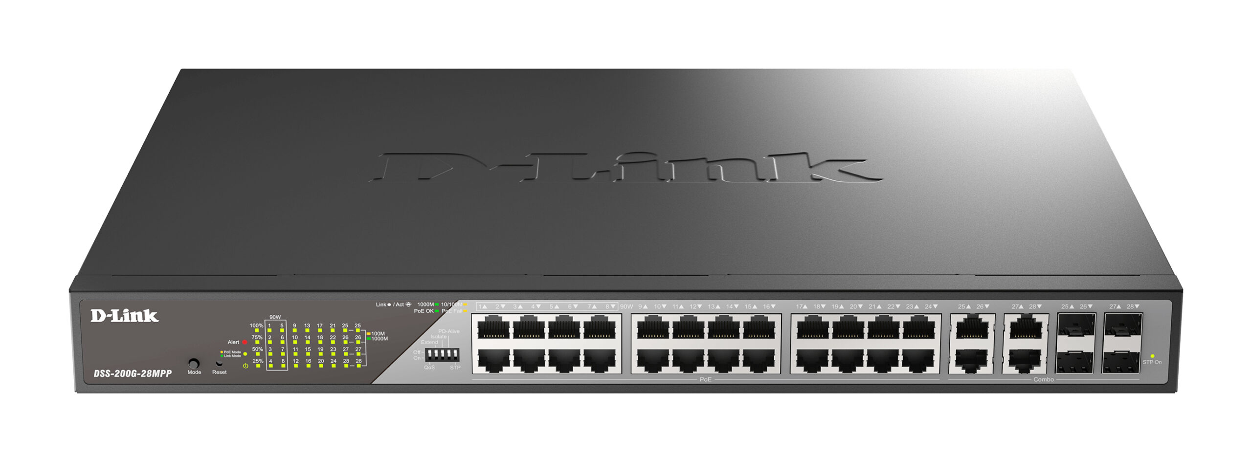 D-Link DSS-200G-28MP netwerk-switch Managed L2 Gigabit Ethernet (10/100/1000) Power over Ethernet (PoE) 1U Grijs