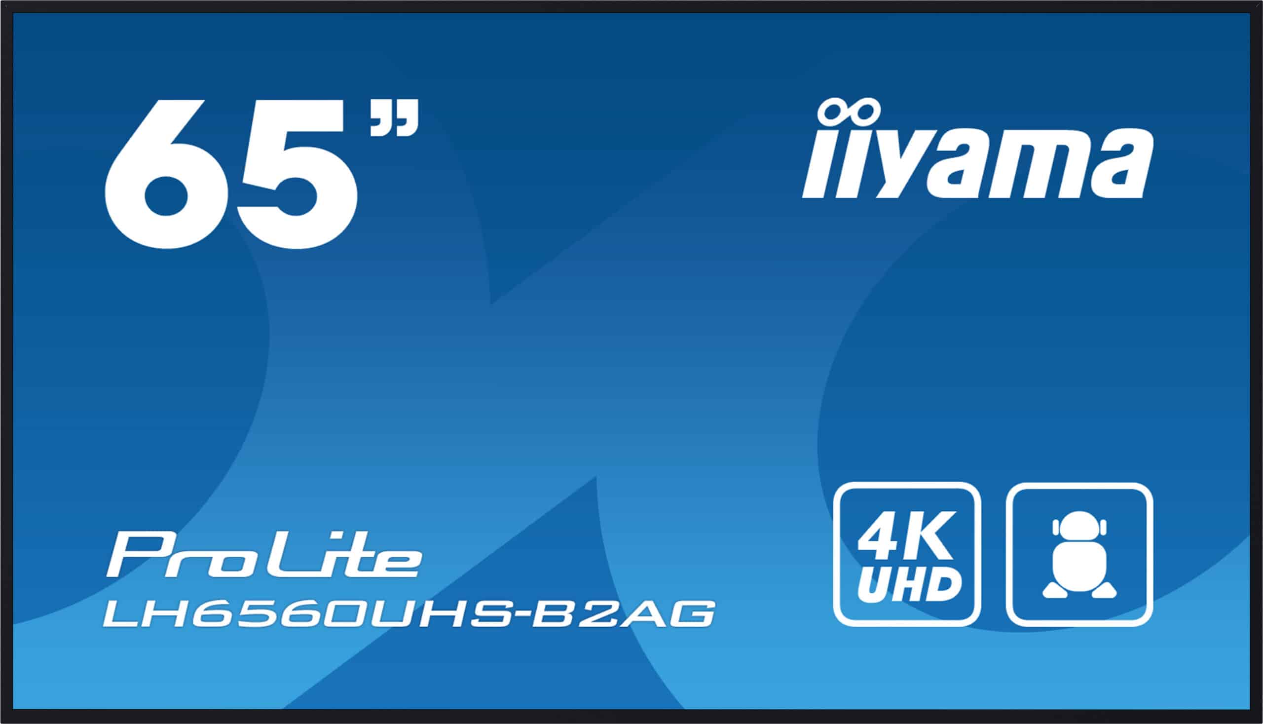 iiyama LH6560UHS-B2AG beeldkrant Digitaal A-kaart 163,8 cm (64.5") LED Wifi 500 cd/m² 4K Ultra HD Zwart Type processor Android 11 24/7 - Afbeelding 2