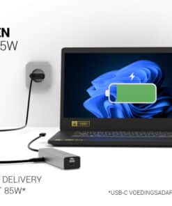 i-tec Metal USB-C Charging HUB 5port with USB-C video 8K + Power Delivery 85W - Afbeelding 4
