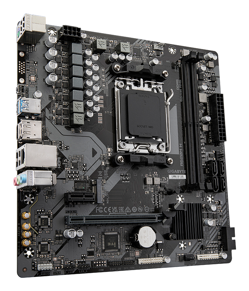 GIGABYTE A620M H moederbord AMD A620 Socket AM5 micro ATX - Afbeelding 3