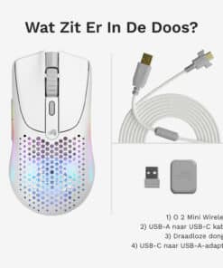 Glorious Gaming Model O 2 Mini Wireless muis Gamen Rechtshandig RF-draadloos + Bluetooth Optisch 26000 DPI - Afbeelding 8