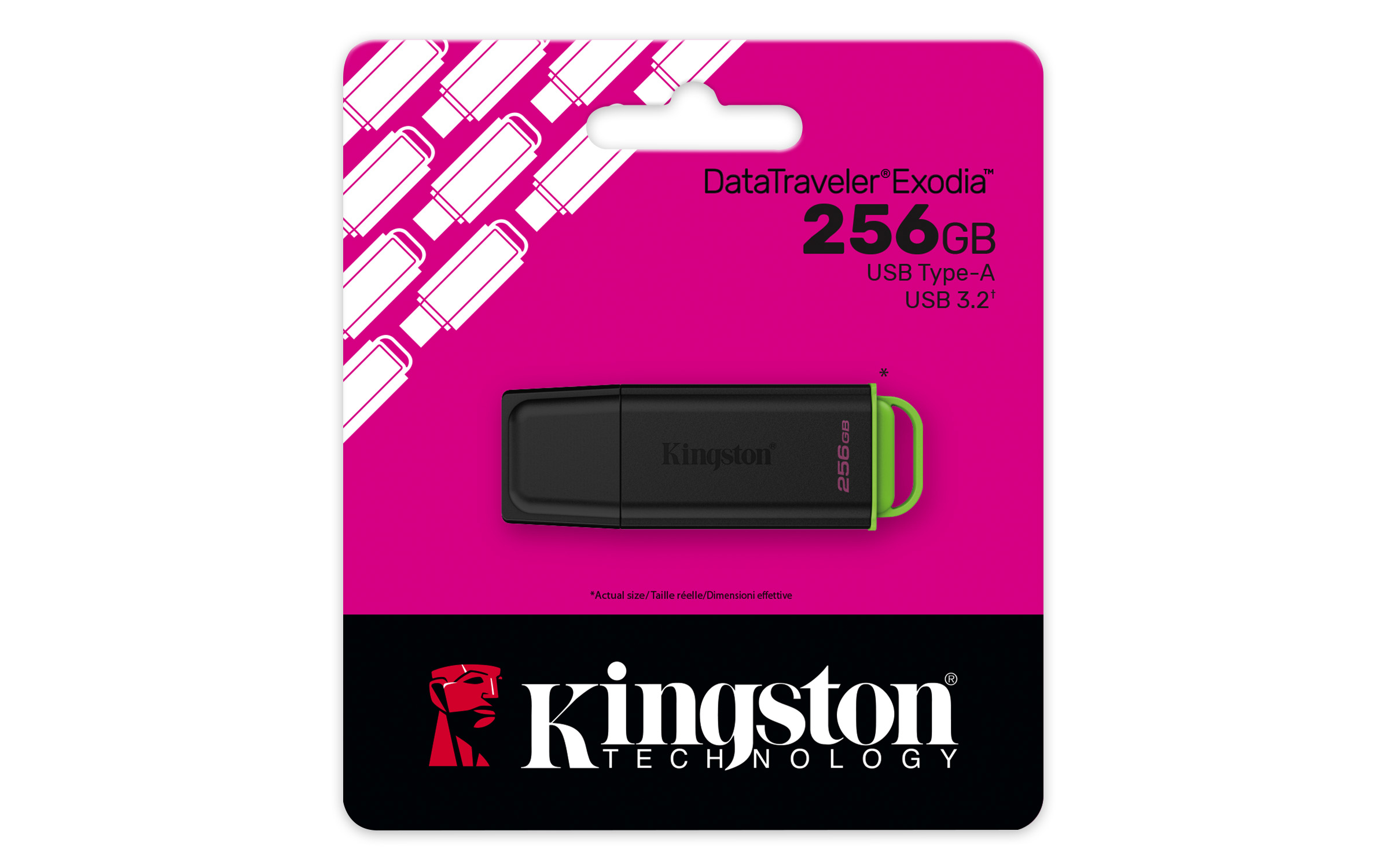 Kingston Technology DataTraveler 256GB Portable USB 3.2 Gen 1 Exodia Black/Green - Afbeelding 5