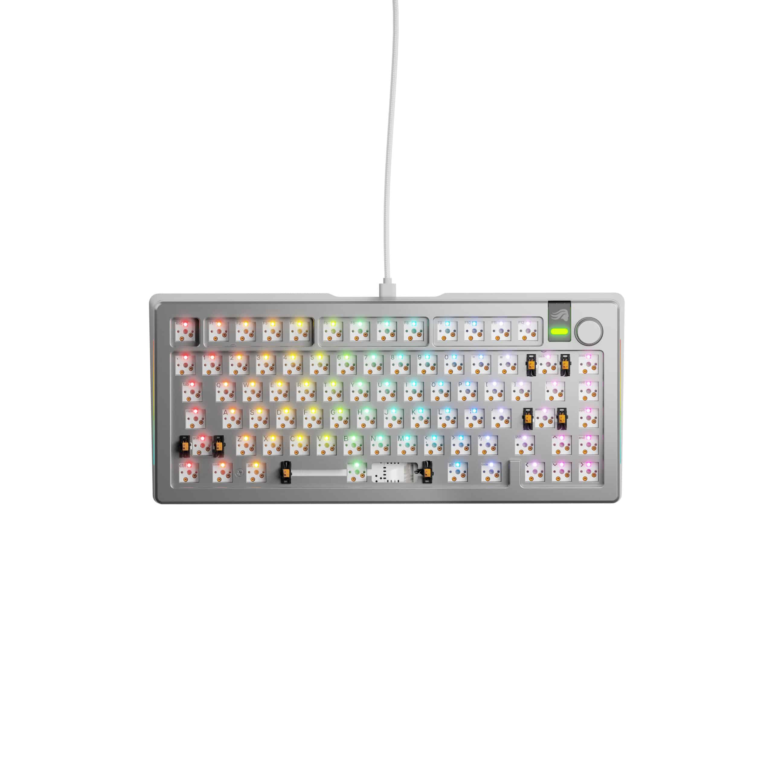 Glorious Gaming GMMK 3 PRO 75% Barebones toetsenbord Thuis USB Nee Zilver - Afbeelding 2