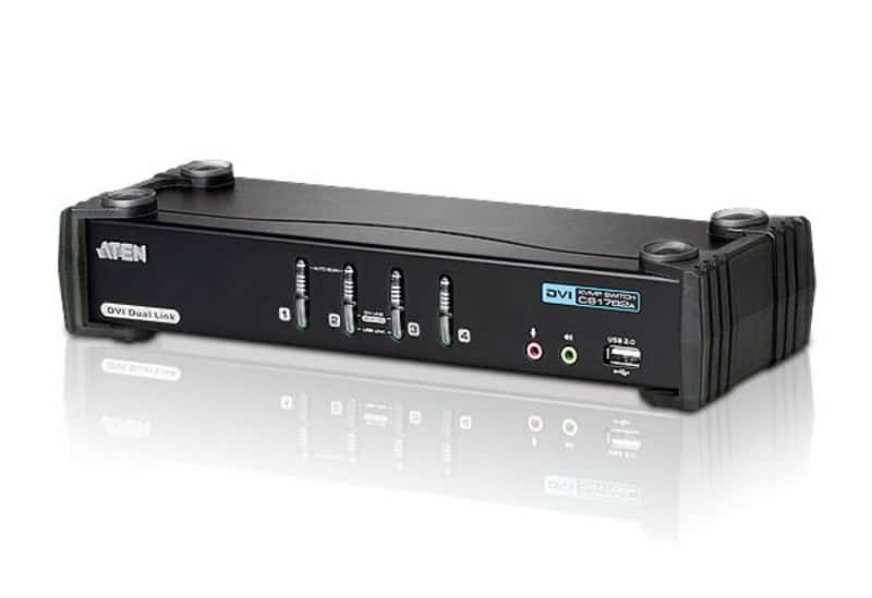 ATEN 4-poorts USB DVI Dubbelvoudige Link/ Geluid KVMP-schakelaar - Afbeelding 2