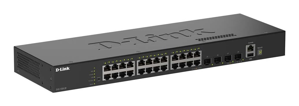 D-Link DGS-1530-28/E netwerk-switch Managed L2 Gigabit Ethernet (10/100/1000) Zwart