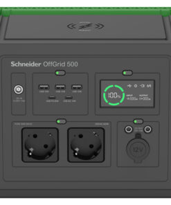 APC SE OffGrid Portable Power Station 500 - Li-Ion accu, LCD, 2x stopcontact, 3x USB-A, 2x USB-C, 3x 12V, draadloze lader