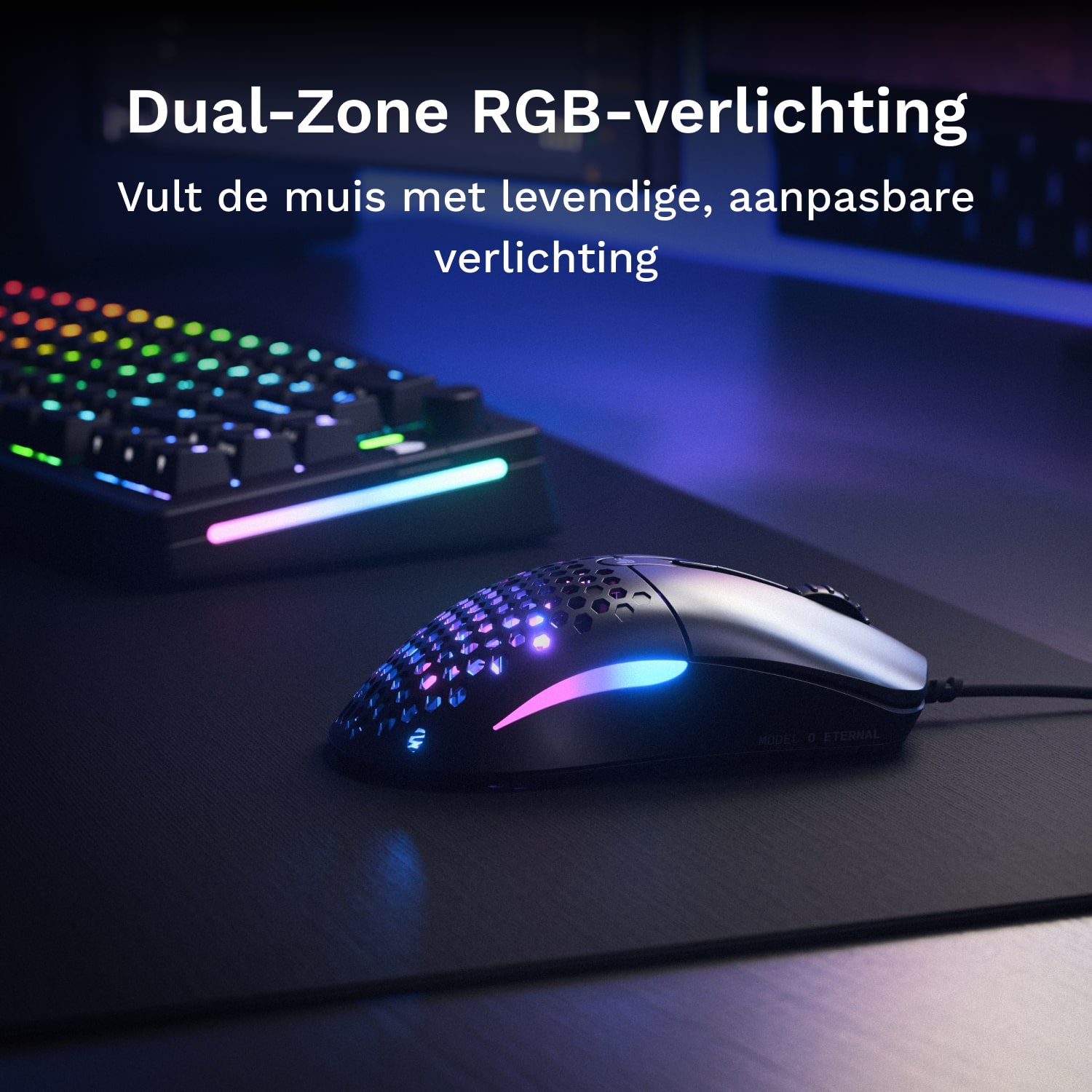 Glorious Gaming Glorious Model O Eternal - Ultralichte bedrade RGB-gamemuis - Zwart - Afbeelding 2