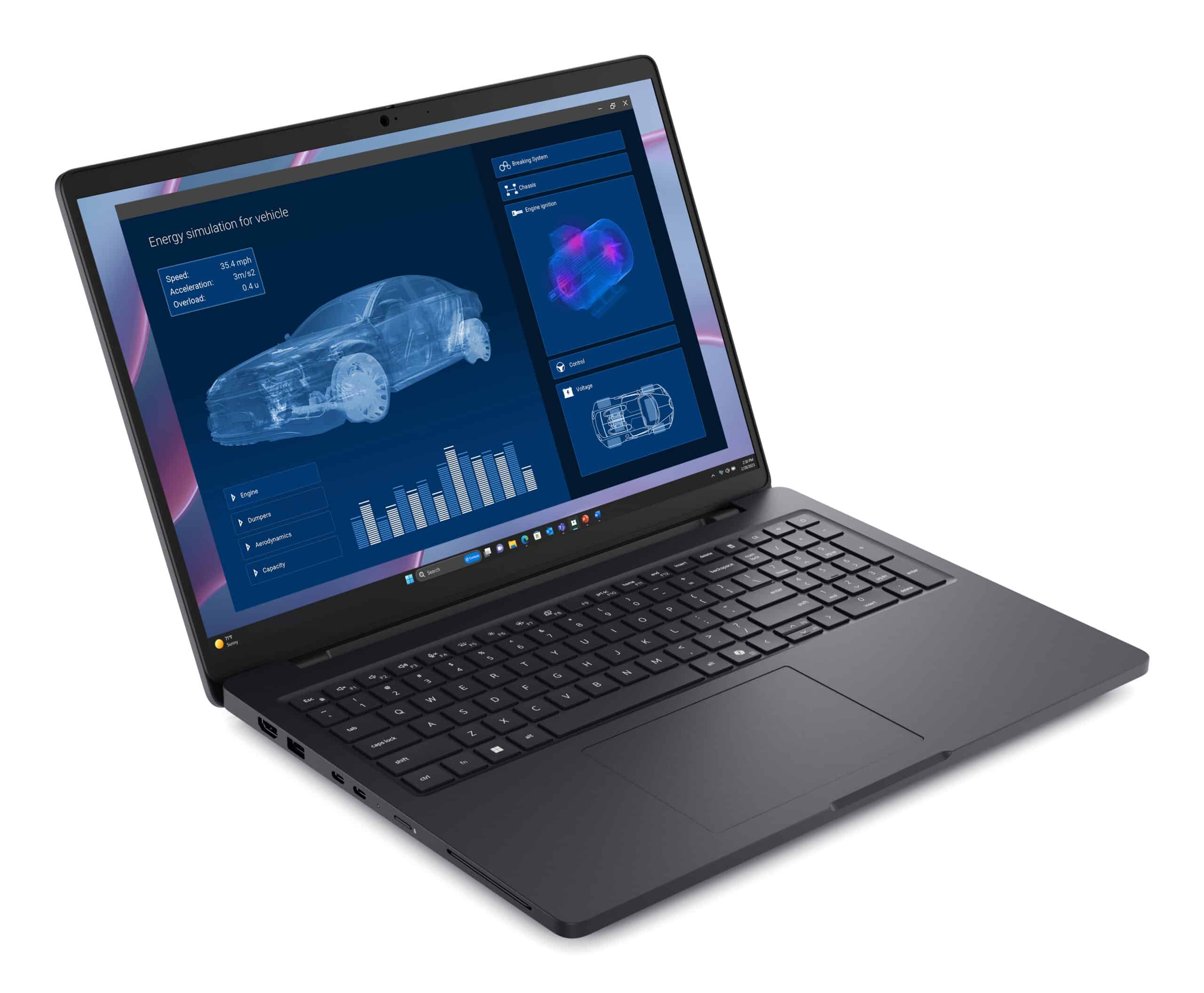 DELL Pro Max 16 MC16255 Copilot+ PC AMD Ryzen AI 7 PRO 350 Mobiel werkstation 40,6 cm (16") Full HD+ 32 GB LPDDR5x-SDRAM 512 GB SSD NVIDIA RTX PRO 500 Blackwell Wi-Fi 7 (802.11be) Windows 11 Pro Belgisch Zwart - Afbeelding 2