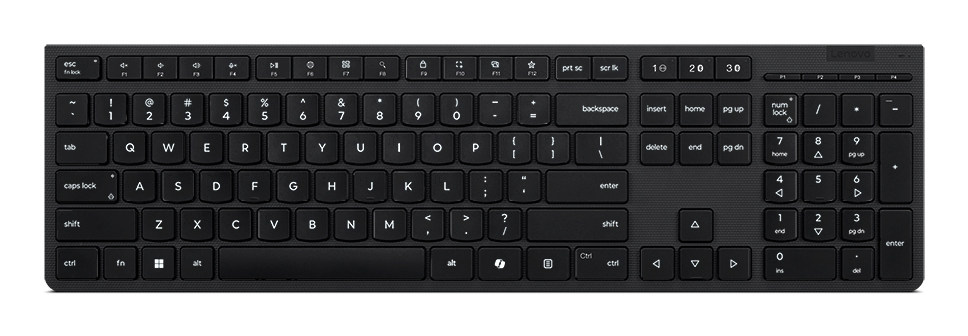 Lenovo 4Y41R64507 toetsenbord Thuis/Werk RF-draadloos + Bluetooth Belgisch, Engels Zwart
