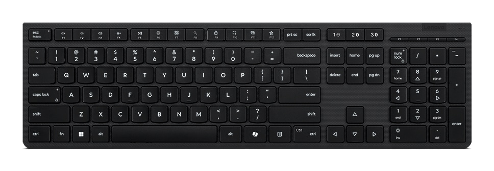 Lenovo 4Y41R64540 toetsenbord Thuis/Werk RF-draadloos + Bluetooth Amerikaans Engels Zwart