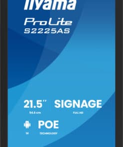 iiyama ProLite S2225AS-B1P Digitale signage flatscreen 54,6 cm (21.5") LCD Wifi 500 cd/m² Full HD Zwart Type processor Android 24/7 - Afbeelding 4