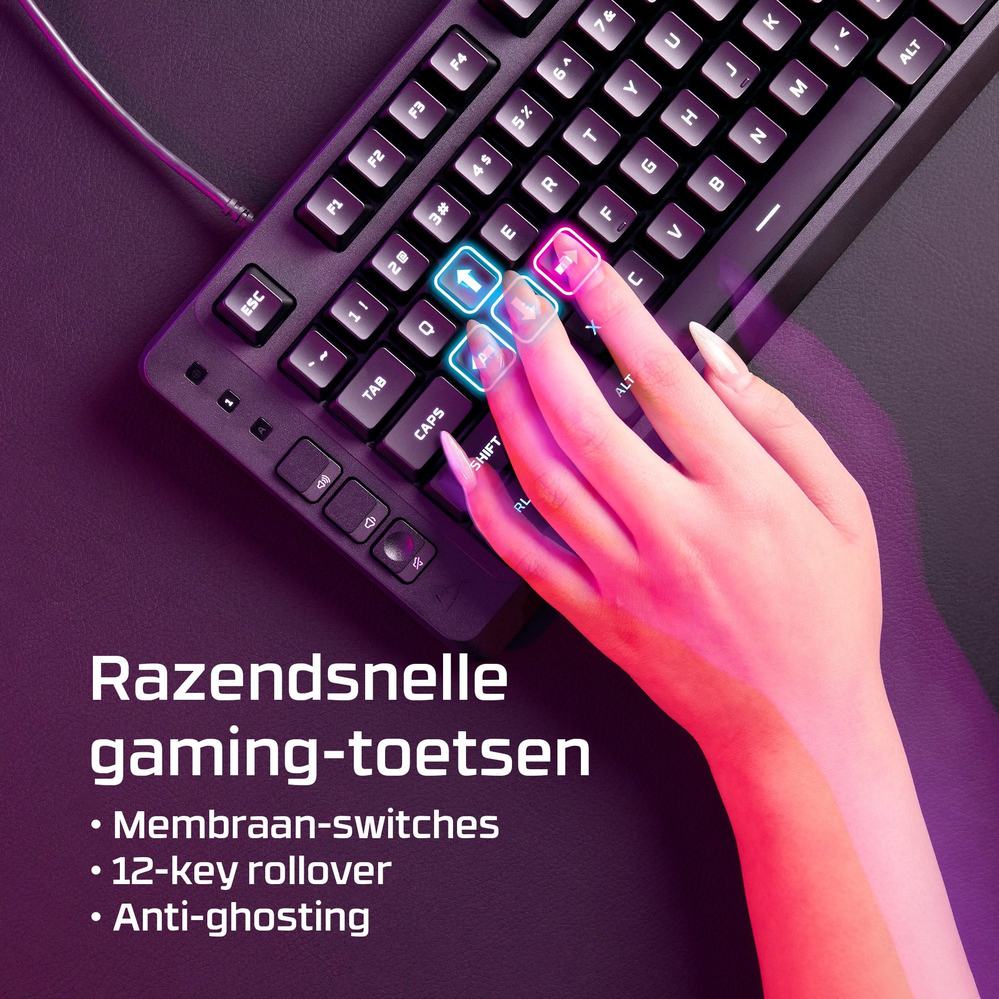 HyperX Eve 1800 - gamingtoetsenbord - Afbeelding 2