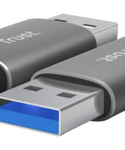 Trust Calyx USB-C naar USB-A Adapter - USB adapterset – USB-C naar USB-A – Compact ontwerp – Grijs
