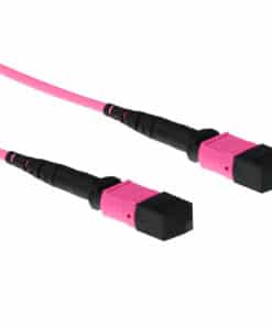 ACT 12 meter Multimode 50/125 OM4 glasvezel patchkabel polarity B met MTP female connectoren