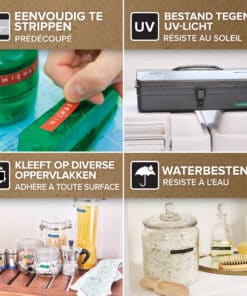 DYMO originele labeltape met reliëf | rollen van 9 mm x 3 m | Wit op zwart | Zelfklevend etiketten voor Lettertang | 3 stuks - Afbeelding 4