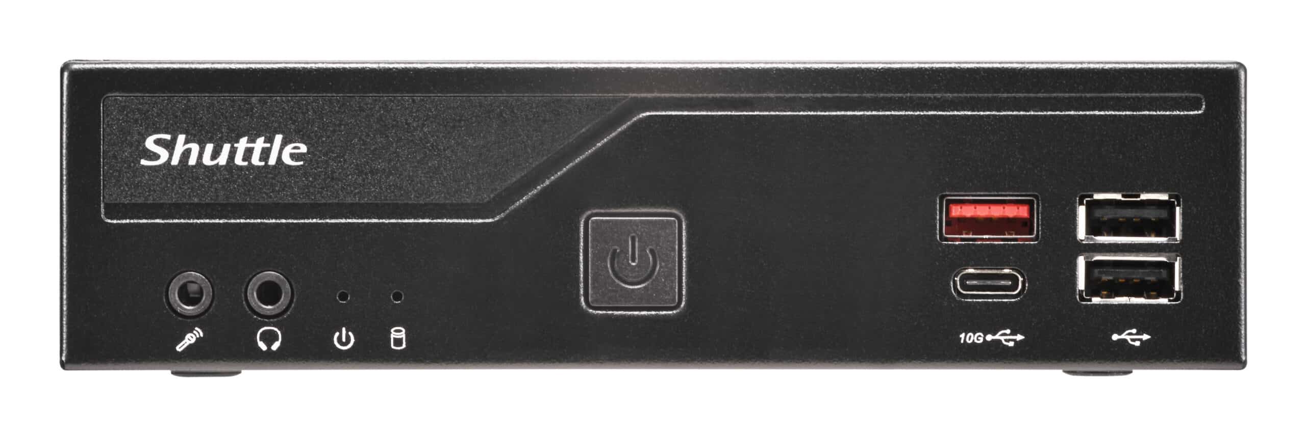 Shuttle Slim PC DH810, S1851, 1x HDMI (2.1), 1x DP, 1x USB-C (DP), 1x 2.5", 2x M.2, 2x LAN (Intel 1G + 2.5G), 2x COM, 24/7 permanent gebruik, incl. VESA Barebone - Afbeelding 4