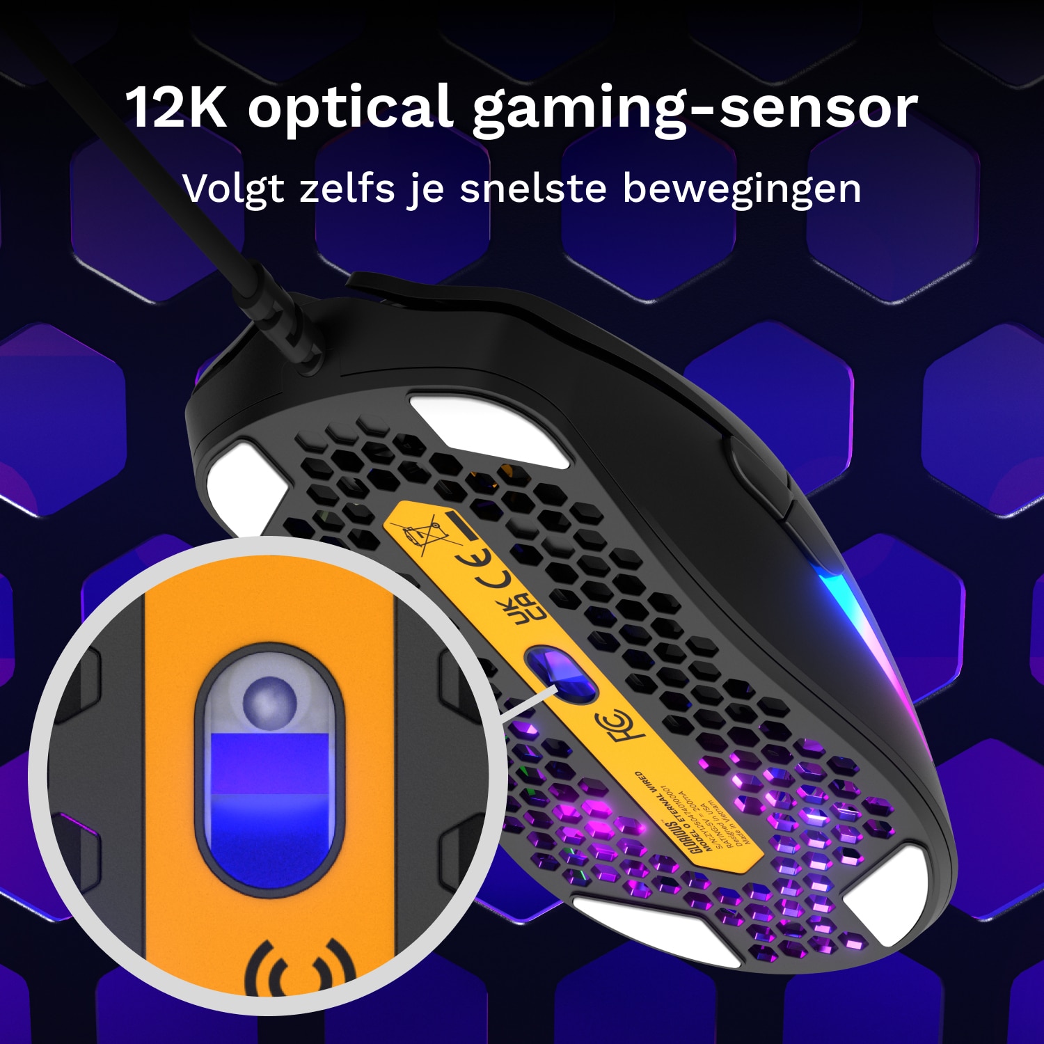 Glorious Gaming Glorious Model O Eternal - Ultralichte bedrade RGB-gamemuis - Zwart - Afbeelding 5
