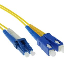ACT 2 meter LSZH Singlemode 9/125 OS2 glasvezel patchkabel duplex met LC en SC connectoren